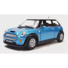 Miniatura Mini Cooper S Escala 1/28 Metal Kinsmart  á Fricção(Azul)