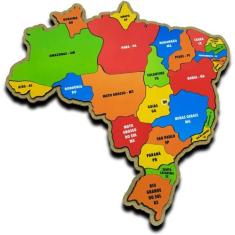 Quebra Cabeça Mapa Do Brasil Em MDF Infantil - SPEZIALLE, P