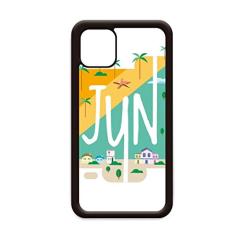 Ilustração da temporada do mês de junho para iPhone 12 Pro Max capa para Apple Mini Mobile Case Shell