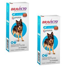 Antipulgas E Carrapatos Bravecto MSD 1000mg Para Cães De 20 A 40kg - Combo Com 02 Unidades