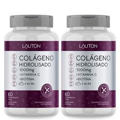 Colageno Hidrolisado 1000mg com Vitamina C + Biotina - Kit 2 Potes - Fórmula Concentrada Lauton