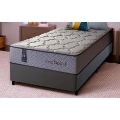 Conjunto Cama Box Magnético Solteiro Soft Relax Bege 96x203x63