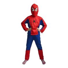 Fantasia Homem Aranha Infantil Com Máscara Festa Halloween