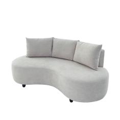 Sofa Orgânico Curvo Feijão 195cm Boucle Venus Estofama