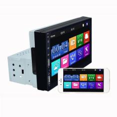 Central Multimídia MP5 1Din Com tela de 7, Bluetooth, USB, Espelha o C