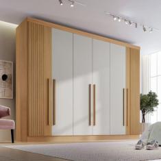 Guarda-roupa Casal MDF Ripado 6 Portas 6 Gavetas Paris Plus - D Doro