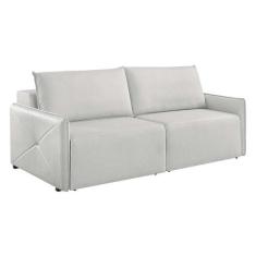 Sofá 3 Lugares Retrátil Urban Linho Cinza 200 cm - Estofart