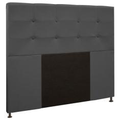 Cabeceira Cama Box Casal 140cm D10 Safira Suede Cinza - Mpozenato, Cin