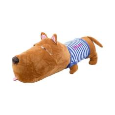 Cachorro Focinho Largo De Camisa Azul 56cm - Pelúcia