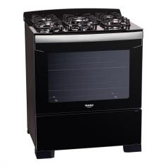 Fogão Dako Diplomata 5 Bocas Forno 100l Preto Bivolt