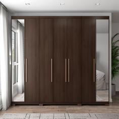 Guarda-Roupa Casal Bartira Diplomata com Espelho, 7 Portas, 6 Gavetas e 2 Prateleiras