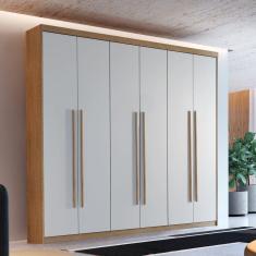 Guarda Roupa Casal 6 Portas 2 Gavetas Veracruz Marromlle/Off White