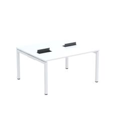 Mesa Plataforma Dupla com Pé de Aço para Coworking 140x120 Pdc14/12/2p Branco