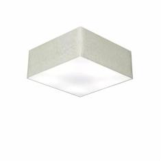 Plafon Quadrado Md-3001 Cúpula Em Tecido 12/35x35cm Rústico C