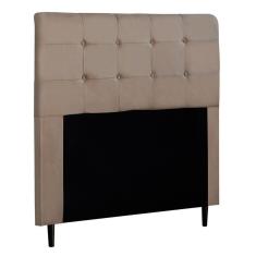 Cabeceira Cama Box Casal King Luna 193cm Suede Bege