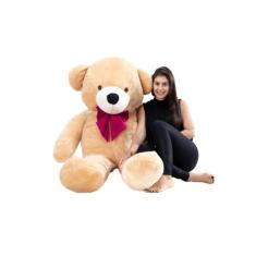 Urso De Pelúcia Gigante Teddy 1,70m - 307 - Luck Baby , Doce de leite 