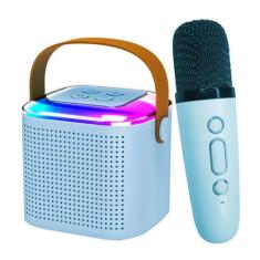Caixa Som Infantil Bluetooth Portátil Karaokê e Microfone - XTRAD, Azu