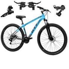 Bicicleta Mtb Aro 29 Gti Roma 21v Index Alumínio Freio Mecânico Suspensão Cambios Trocadores Shimano-Unissex