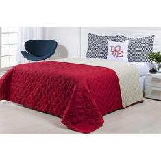 Cobre leito solteiro king 4 peças  dupla face love jk - MIGUEL ENXOVAI