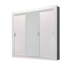 Guarda Roupa Herval Ph 1708 - Cor Branco - Com Espelho