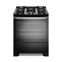 Fogão 5 bocas Electrolux Preto Efficient Mesa de Vidro, PerfectCook e Grades de Ferro (FE5GB)