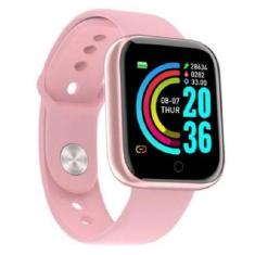 Relógio Inteligente Smartwatch Y68 Rosa - Smart Tech