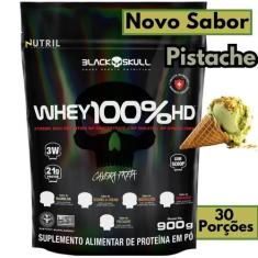 Whey Protein 100% HD Pure 900g BLACK SKULL ( Isolado - Hidrolisado - C