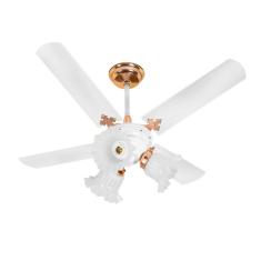 Ventilador De Teto Venti-delta New Zeta Branco Com Cobre 4 Pás Laqueada Branco 220v