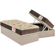 Conjunto Box Baú Solteiro: Colchão Espuma Orthoflex D33 Comfortpedic + Base CRC Suede Clean (88x188)