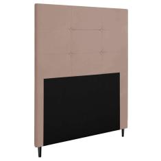 Cabeceira Luna Para Cama Box Solteiro 90 Cm Suede Cor Preto