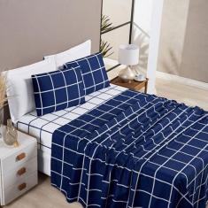 Jogo Lençol Cama King 4 Peças Micropercal 200 Fios Austin - Bia Enxova