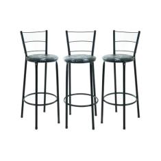 Kit 3 Bancos Banquetas Altas Para Área De Lazer Churrasco - EJC ESPAÇO