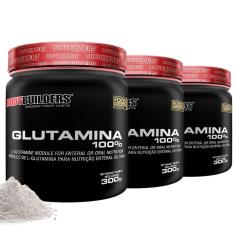 Kit 3x L-Glutamina 300g - Bodybuilders-Unissex