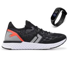 Tênis Masculino Esportivo Caminhada Academia Corrida Musculação Voe + Relógio-Unissex