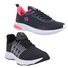 Tênis Feminino Caminhada Caminhada Esportivo Academia Kit 2-Feminino