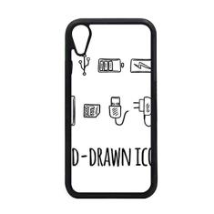 Padrão de cabo de carregamento para iPhone XR Capa para proteção de telefone Apple