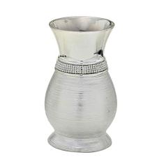 Vaso Decorativo Cerâmica Prata 19cm