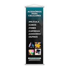 Banner Acessórios para Celulares Capinhas Películas 100x30cm