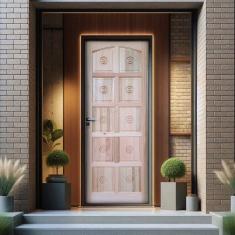 Folha de Porta de Madeira Torneada Eucalipto 210x82cm Uniportas