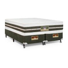 Cama Box + Colchão Castor King  Silver Star Air Double Face Tecnopedic 180x200x61cm