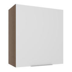 Armário Aéreo Madesa Stella 60 cm 1 Porta - Rustic/Branco, Rustic/Bran