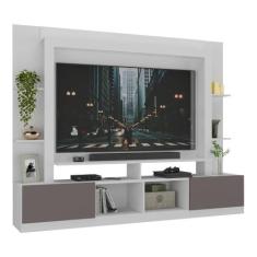 Rack Estante c/ Painel e Suporte TV 65" e 2 portas Oslo Multimóveis Br