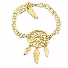 Pulseira Feminina Catador de Sonhos Folheado A Ouro 18k - Milena Folhe