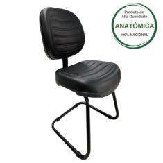 Cadeira Executiva COSTURADA Base Trapézio - MARTIFLEX - Cor Preta - 31