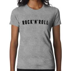 Baby Look Rock 'n' Roll - Foca na Moda, Cinza, GG