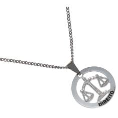 Colar Cordão Minha Profissão Direito Justiça Advogada Inox