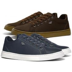 Tênis Masculino Skate Moda Casual Conforto Kit 2 Pares Sapatenis - Pol