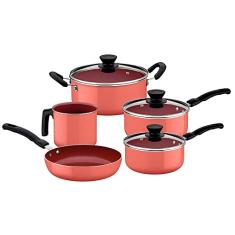 Jogo Panelas Alumínio 5 peças Evora Coral Tramontina