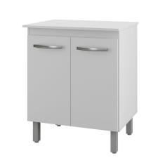 Balcão Multiuso Para Cozinha Serena 2 Portas Cor:branco