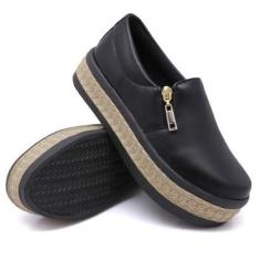 Tênis Dk Uze Shoes Slip On Ziper Calce Facil Sola Borracha Robusta Conforto Feminino-Feminino